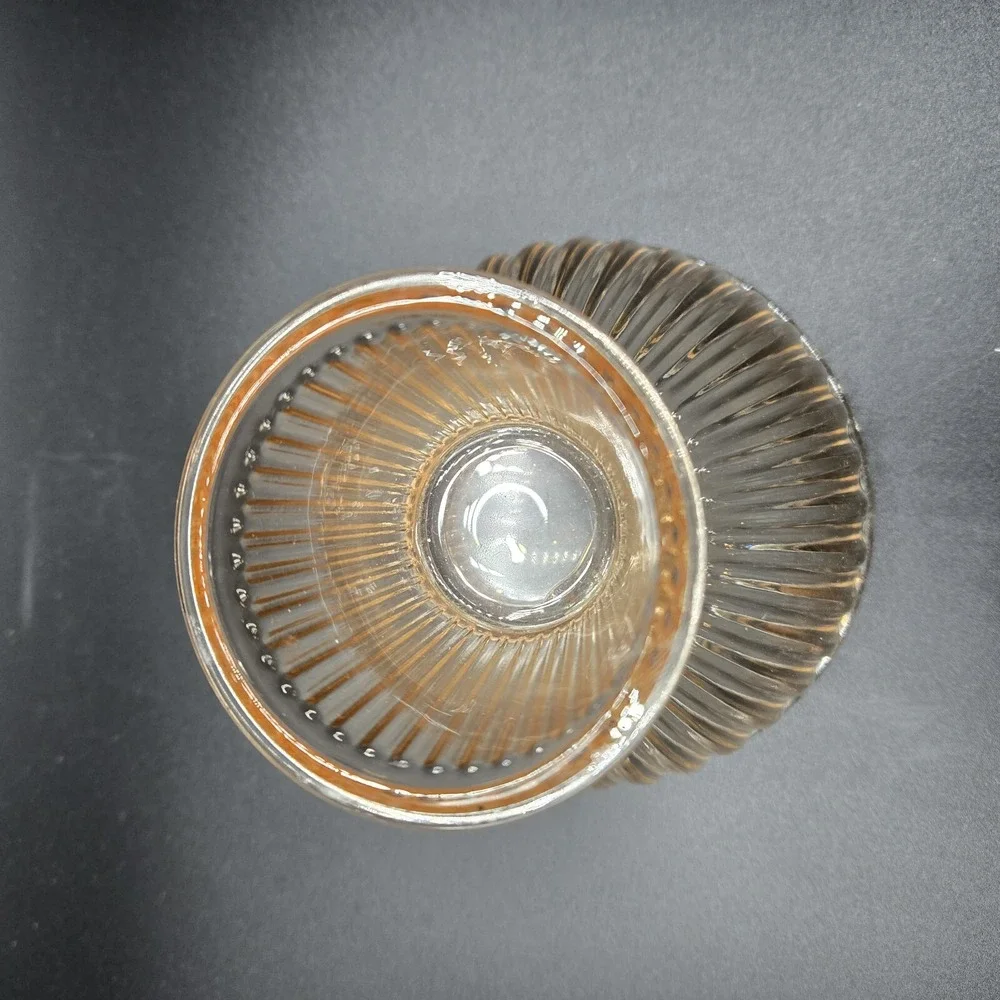 Target Bullseye Playground 2023 Valentine Glass Peach Fluted Candy Dish